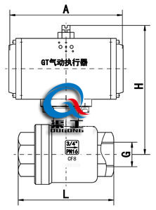 內螺紋氣動(dòng)球閥 (二片式) 