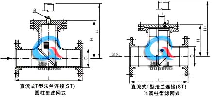 T型過(guò)濾器外形結構圖