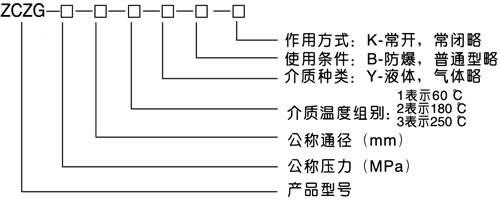 ZCZG/ZCZH高溫高壓電磁閥型號編制說(shuō)明